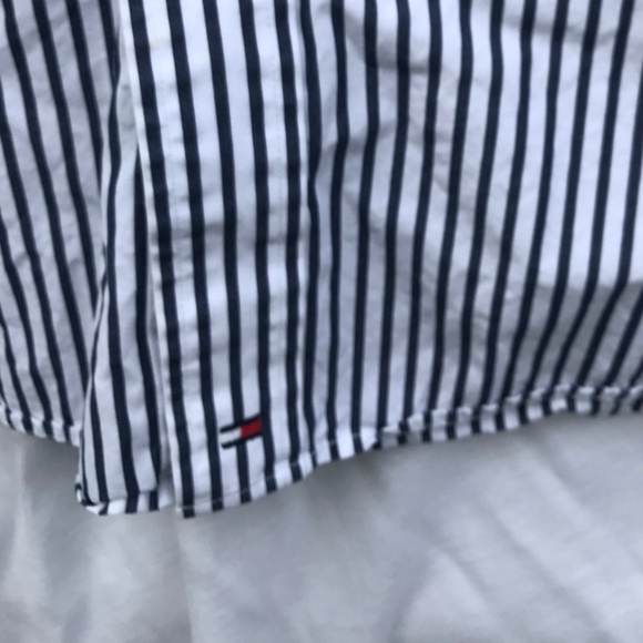 Tommy Hilfiger black white long sleeve button down - Picture 5 of 5